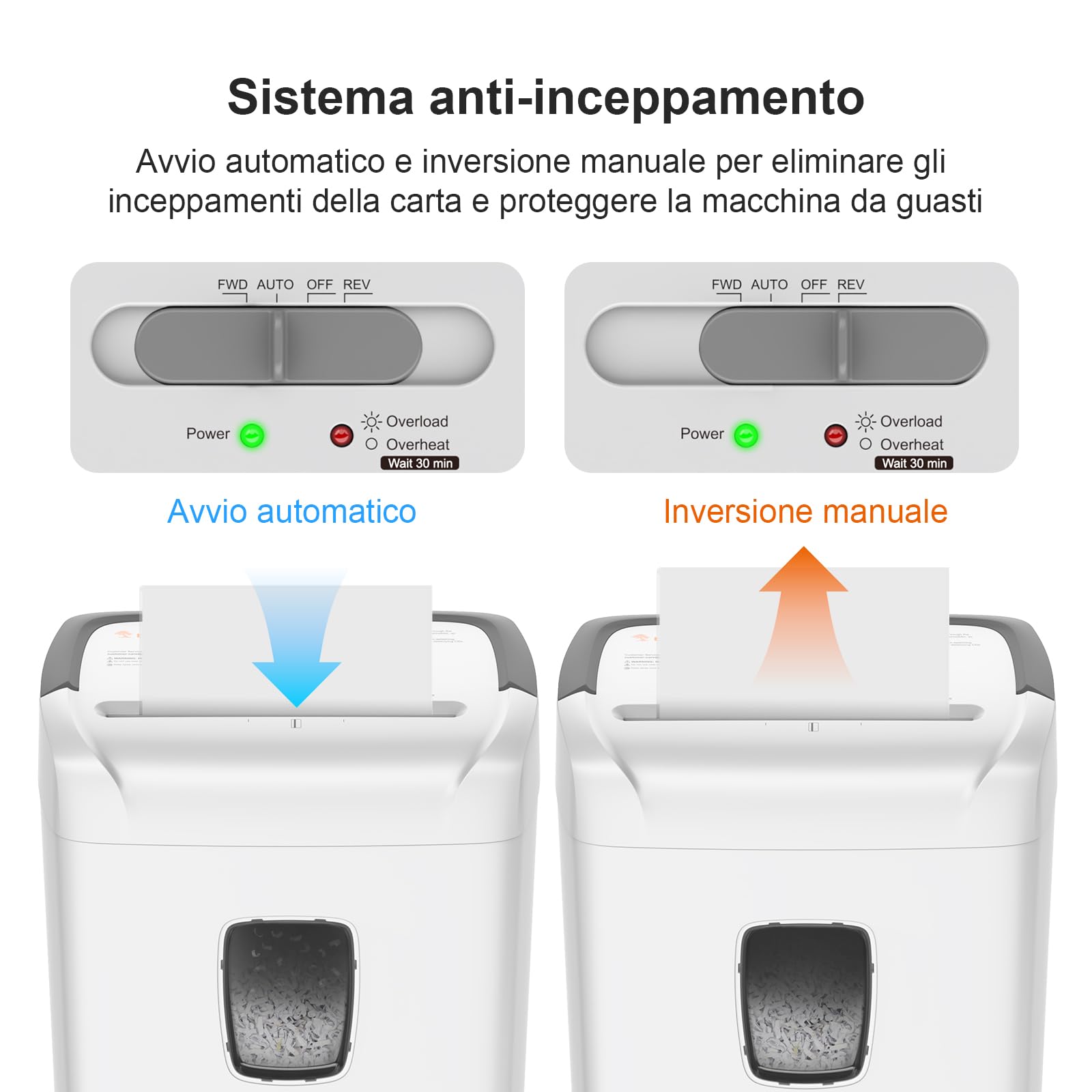Bonsaii Shredder Distruggidocumenti, 12 Fogli a Taglio Incrociato, P4, Distrugge Carte di Credito/CD/Graffette, Adatto per uso in Ufficio e a Casa, C243-A