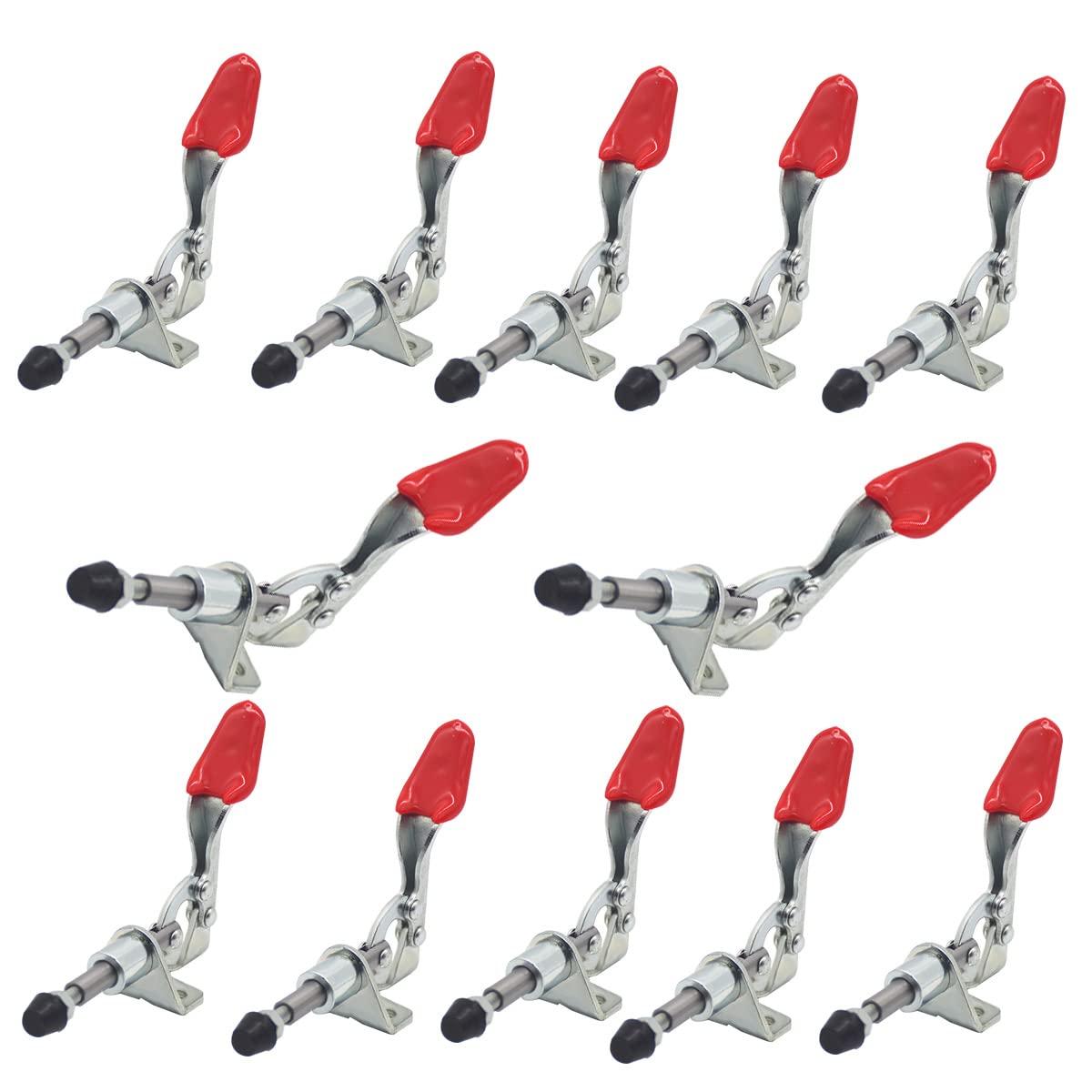 Toggle Clamp Latch Anti-slip 12 Pack Hand Tool Quick Release Heavy Duty Toggle Clamp Tool for Wood Working (301AM-12 PCS)