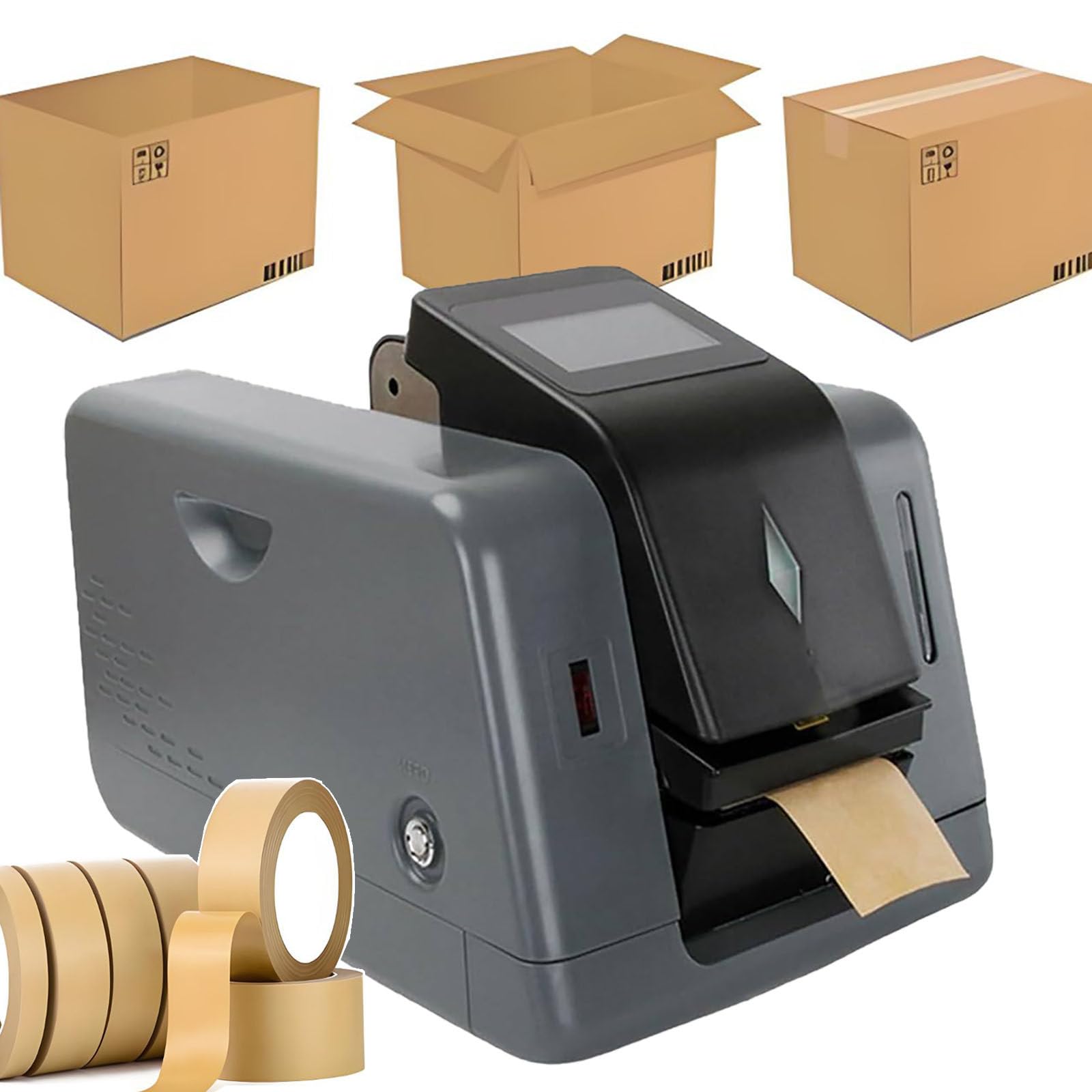 TIANQIHAO Electric Gummed Tape Cutter For 30-100Mm Water Activated Tape, Automatic Water Activated Tape Dispenser, Output Speed 40M/Min