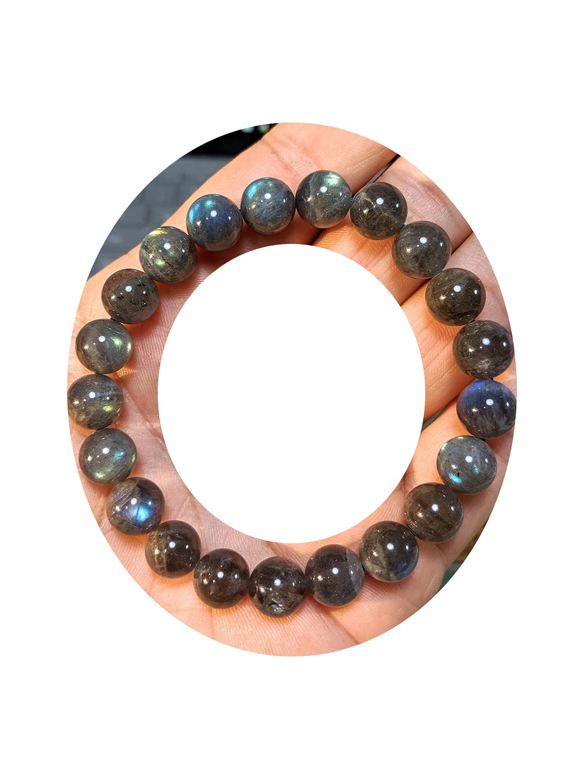 SPSTC Stone Bracelet Labradorite Bracelet 1PC Natural Crystal Healing Bracelet Gemstone Bracelet Beaded Bracelet Yoga Meditation Jewelry for Men & Women, Bead Size 8 mm (B09PKFGH5S) Amazon Price History, Amazon Price Tracker