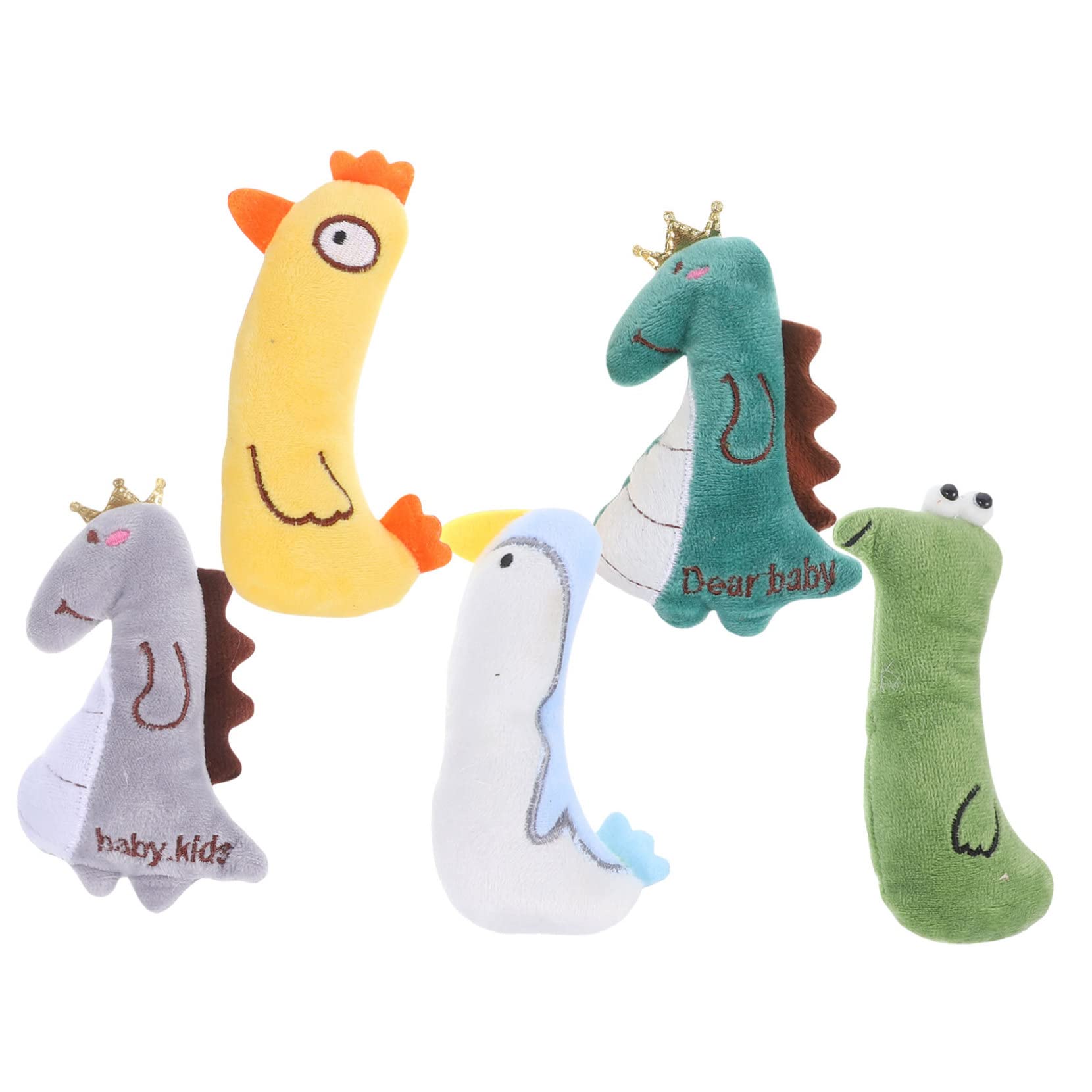 Yardwe 5sets Interaktives Katzenspielzeug Cartoon Tier Katze Plüsch Spielzeug Für Indoor Katzen 5 Stücke * 5