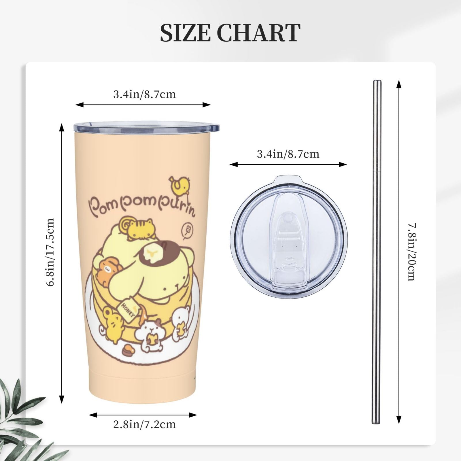 Amazon | ポムポムプリン アニメ ストロー&ストローブラシ付き