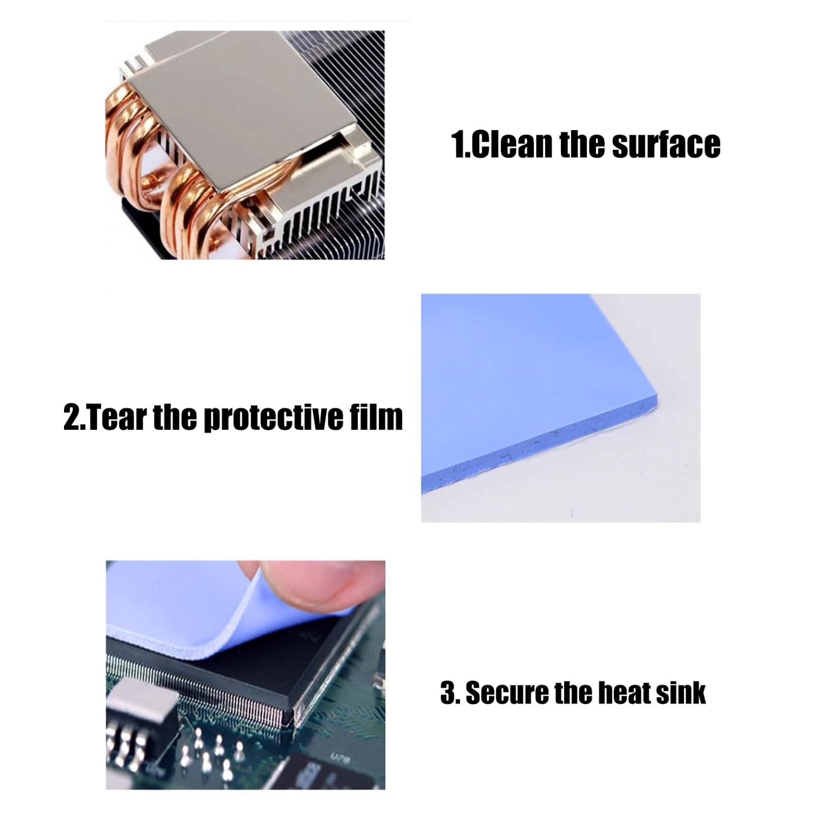 Almohadilla de aislamiento térmico de silicona personalizable, 100 x 100 mm, varios grosores para disipación de calor de CPU, alfombrillas térmicas de silicona suave