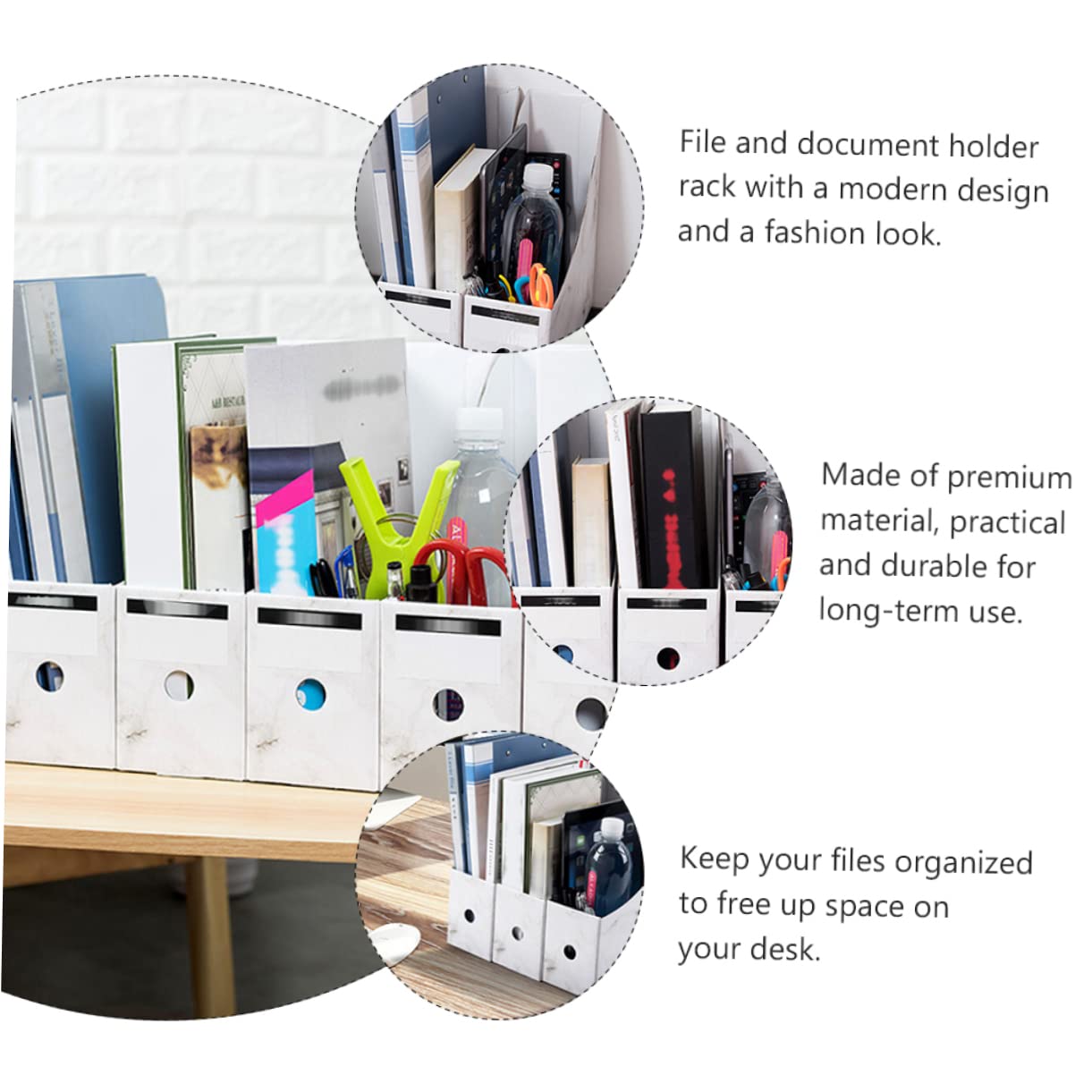 ERINGOGO File Racks for Desktop 5pcs File Rack Storage Box Students Folder Organizer for Desk