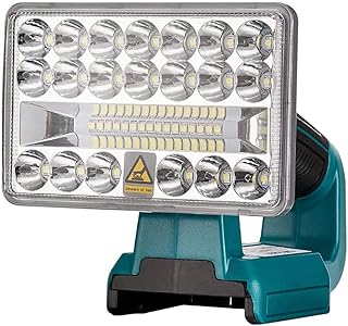 18W 2000lm Work Light for Makita, LED Light BL1860 Outdoor LED Work Light Flashlight Spot Lights for Makita Battery Pack 18V/20V Lithium ion Batteries BL1840 BL1850 BL1830 BL184 (Portable)
