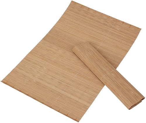 Miniatura 1 de Mantel individual para mesa de comedor, 2 piezas, resistente al calor, resistente a las manchas, antideslizante, lavable, de bambú, mantel