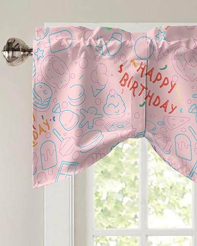 Miniatura 10 de Cortina de cenefa con lazos de flores retro para cocina, sala de estar, dormitorio, baño, cafetería, bolsillo para barra, cortina corta para