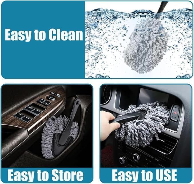 Image of Combo 2 PCS Super Soft Microfiber Car Cleaning Brush Ideal As Mop Duster|Car Duster Exterior with Extendable Handle|Multipurpose Dust Cleaner Car Wash Brush for Home, Office,Car (S2)