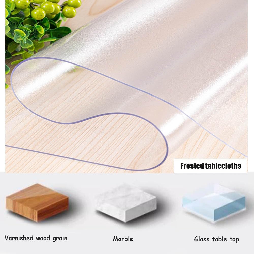 GYYFQH Tischfolie Transparent 2mm/3mm，Transparente Tischdecke Nach Maß， Tischfolie Matt Transparent，Tischfolie Nach Maß Mit Muster，wasserdichte Schutzhülle(StyleB3mm,35×80cm) Küche, Haushalt & Wohnen