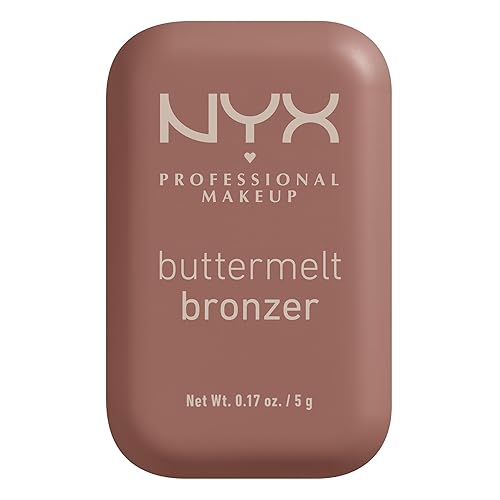 NYX PROFESSIONAL MAKEUP Buttermelt Bronzer, Powder Bronzer, 12 HR Wear, Fade Resistant & Transfer Resistant, Infused with Shea Butter - BUTTA BISCUIT - 04 - Butta Biscuit