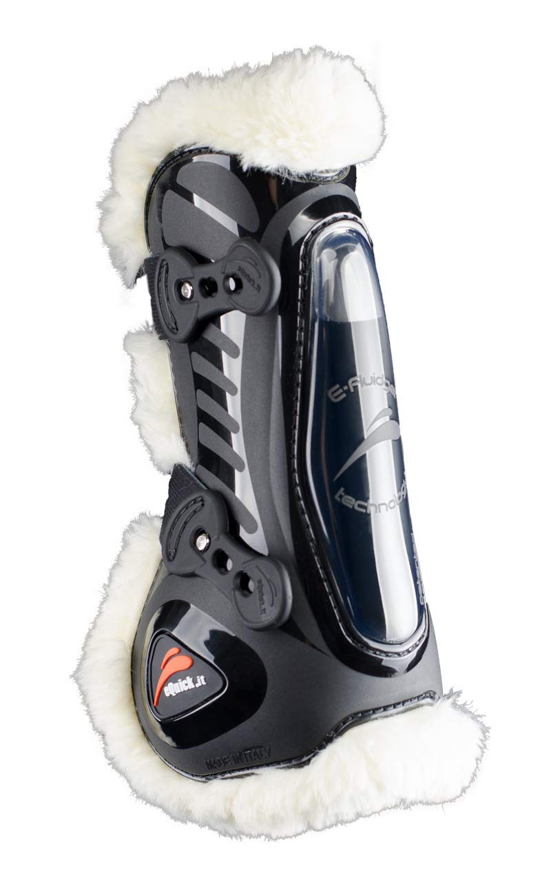 EQUICK 'Legend Faux Fur Edition' Ghette Black Front