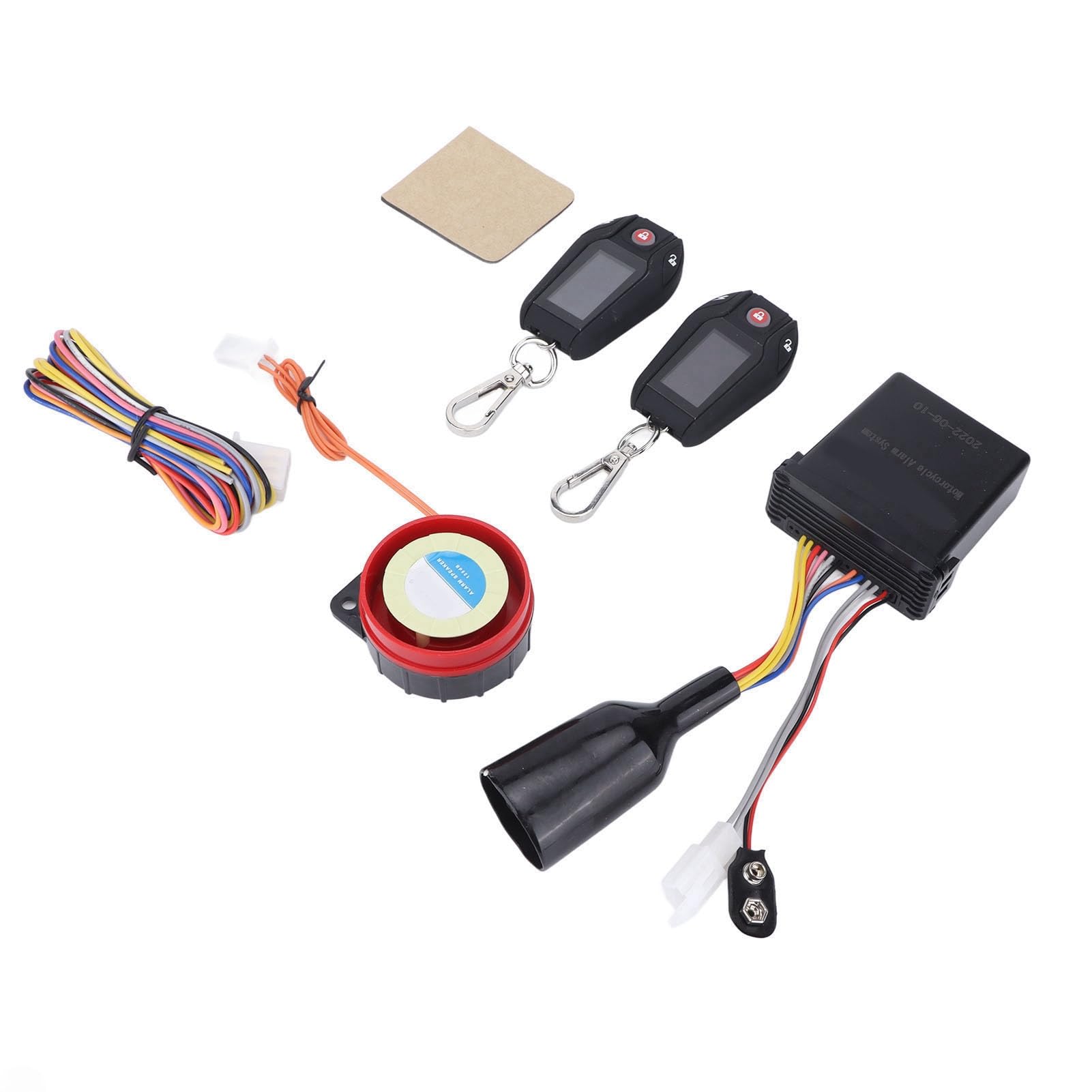 Dwukierunkowy Motocyklowy System Alarmowy, Wyświetlacz LCD, Pilot z Głośnym Dźwiękiem, Zestaw Antykradzieżowy Motocykla 12 V, Wielofunkcyjny, do Pojazdów Terenowych ATV (Czarna