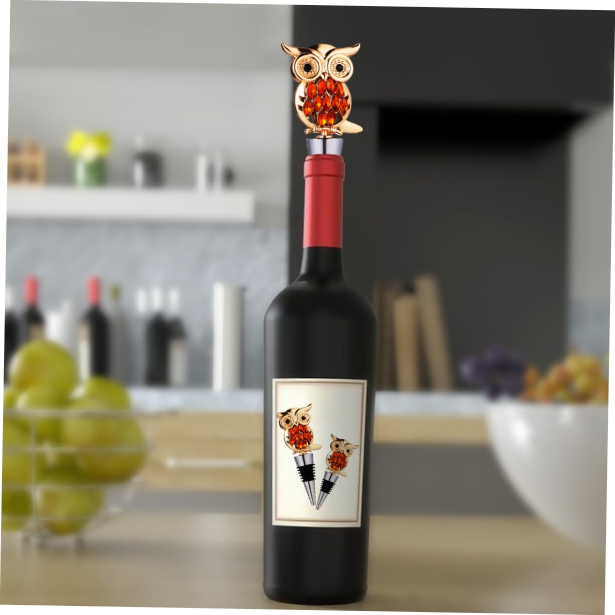 Mobestech 1 Pc Corcho Tapones De Botellas De Vino De Animales Tapón De Champán De Animales Tapones Para Botellas De Vino De Halloween Vino Espumoso Aleación De Aluminio Familiar