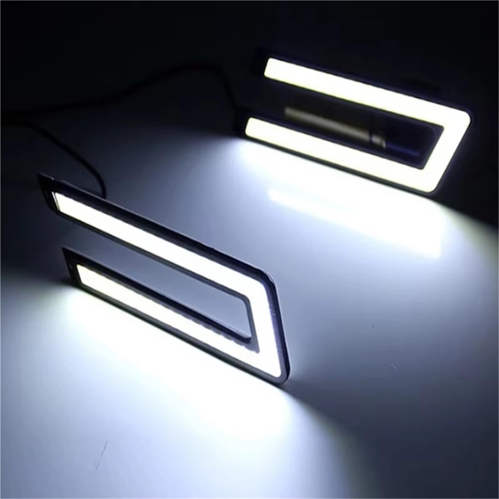 Fari Anteriori 2 Pezzi Di Guida Notturna Per Auto Fendinebbia A Forma Di U COB LED Luce Universale Per Camion Auto Luce Marcia Diurna DRL DC12V Luce Bianca Diurna Faro Proiettore
