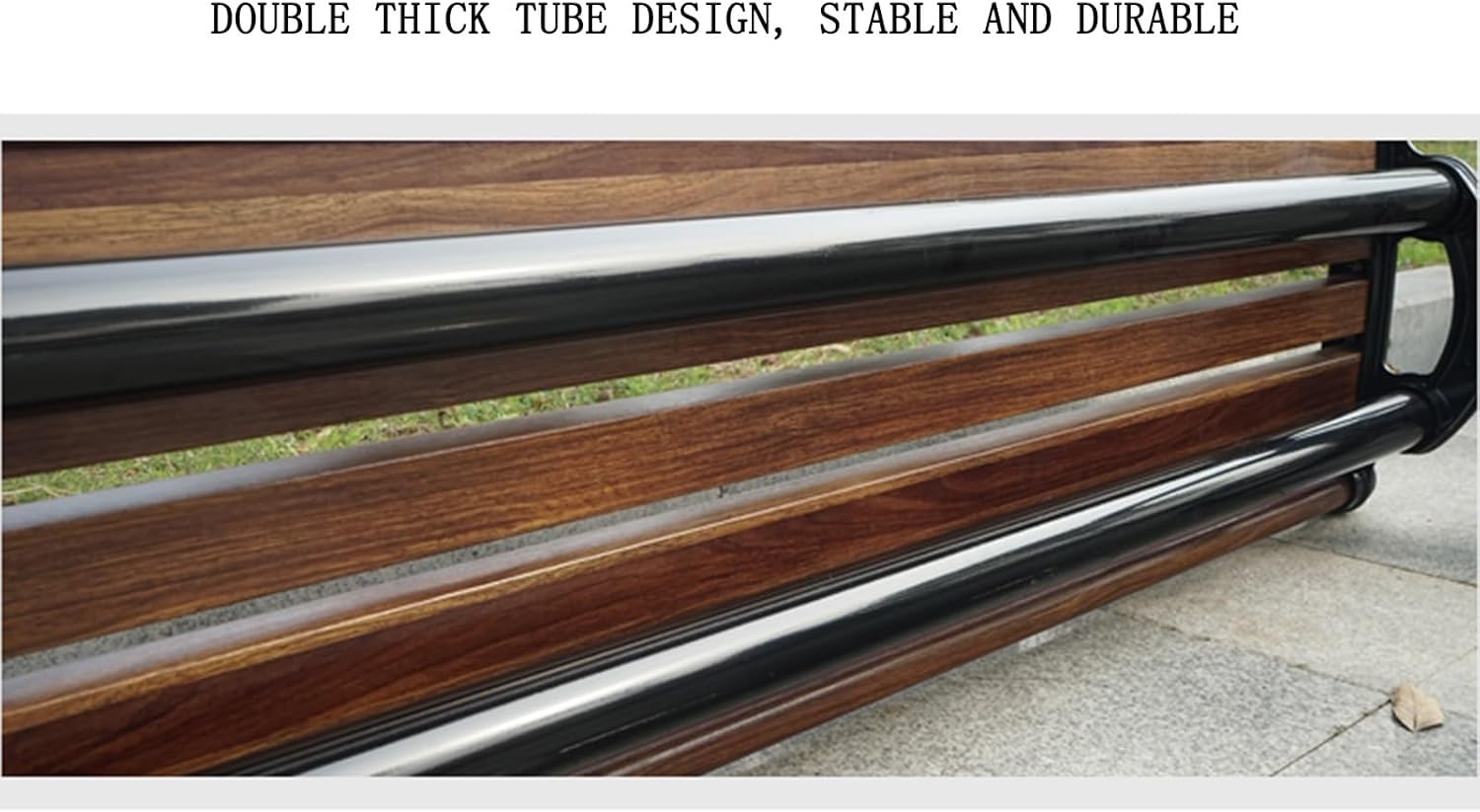 Zinc Alloy Backless Garden Bench Backless Porch Backyard Bench Leisure Long Chair Park Bench Cast Aluminum Outdoor Garden Long Bench Seat(47.24 * 16.93 * 16.14in)