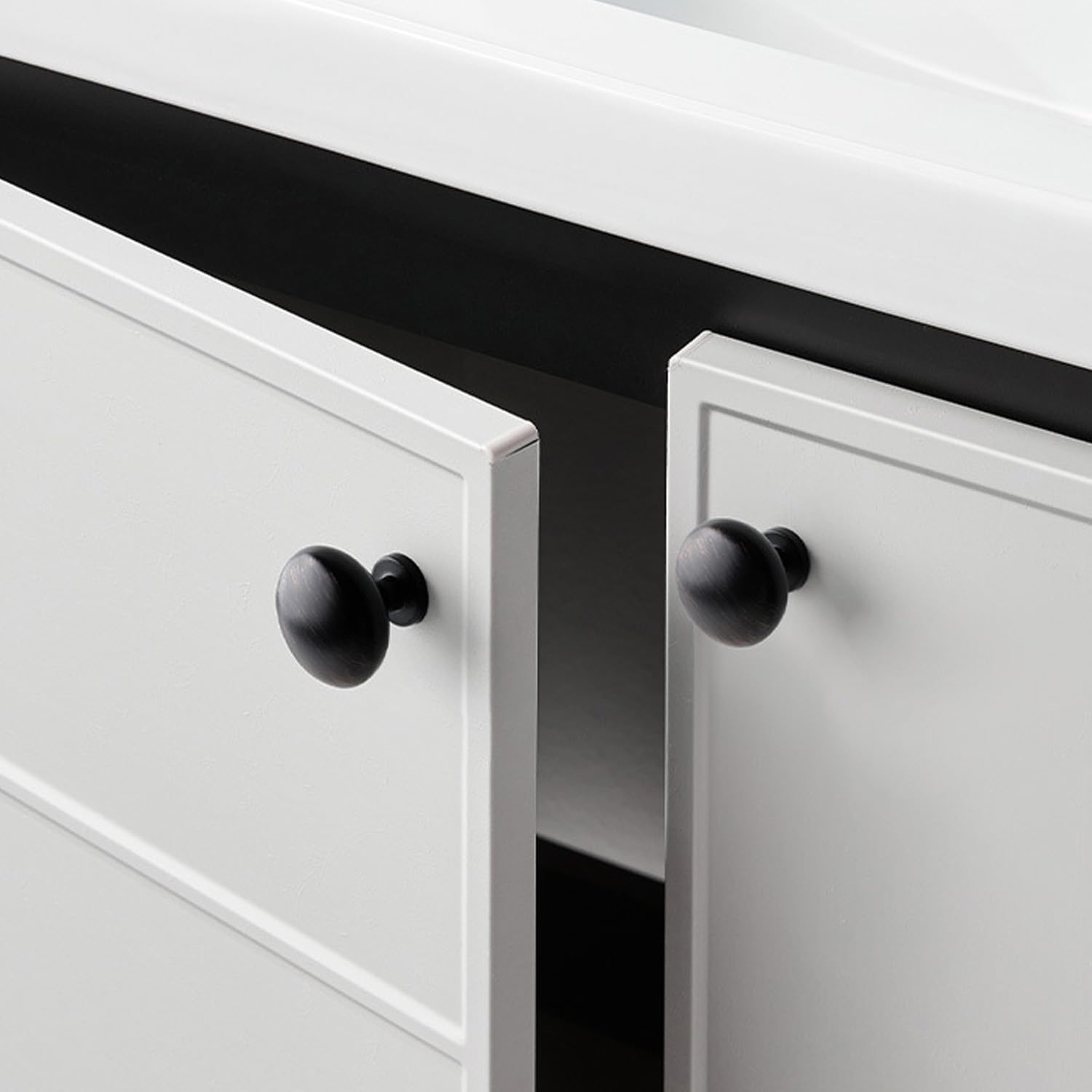 QZKJQDD 2 Pack Black Cupboard Knobs, Single Hole Cupboard Handle - Image 4