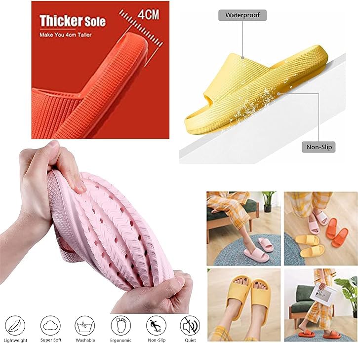 Generic Cloud Slides - Original, Spongy Cloud Slippers, Pillow Slides for Women/Men, Arch Support Lightweight Thick2