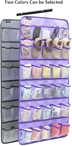 Miniatura 6 de Organizador de zapatos de bebé colgantes, soporte para diadema de bebé, organizador de armario para calcetines de bebé, ropa interior con 30