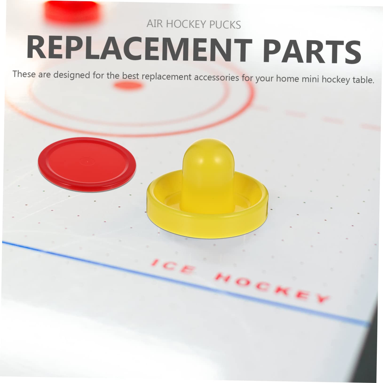 ibasenice Set de Palets Poussoirs de Hockey Air avec Accessoires de Remplacement pour Jeu de Table