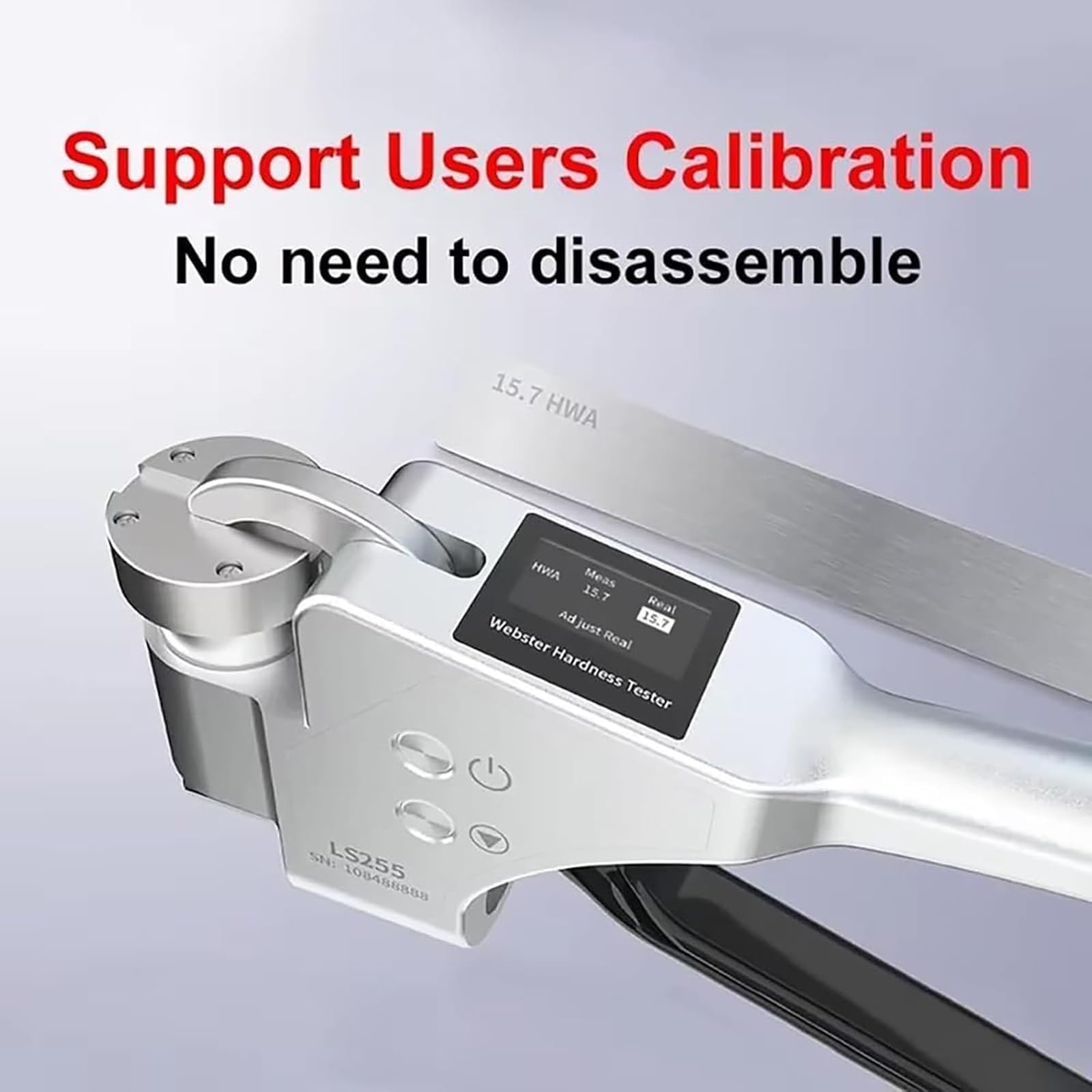 Probador digital de dureza para aluminio y cobre, durómetro de metal portátil con pantalla OLED, medidor de medición de alta precisión, almacenamiento automático de datos