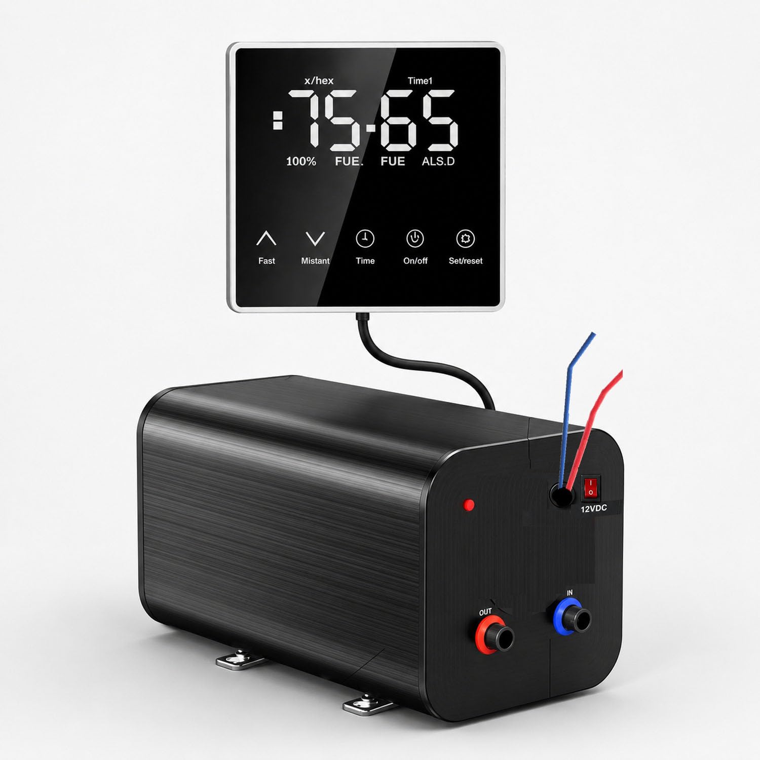 Chauffe-eau hybride 6 l pour camping-car, camping-car, van, bateau et abri de jardin, 12 V CC et 230 V CA, écran LCD avec contrôle de la température