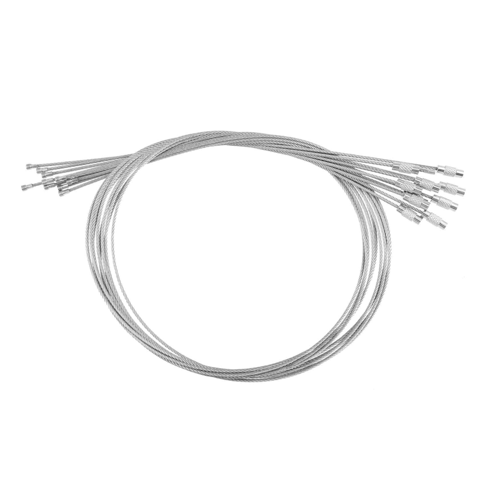 Sosoport 10pcs Wire Rope Metal Key Ring Cat Purse Steel Wire Stainless Wire Keychains Wire Keyring Hanging Luggage Tag Luggage Tags Tag Keepers Metal Tags Stainless Steel Accessories Screw