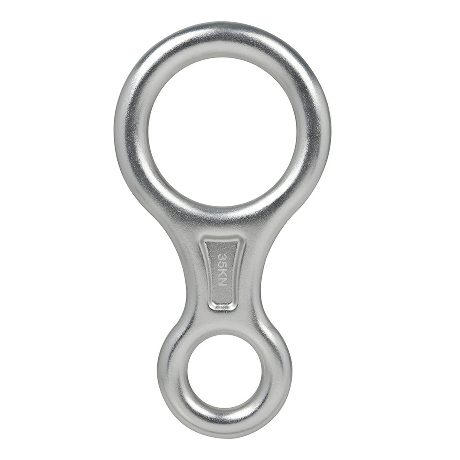 Bewinner Figure 8 Descender 35KN Heavy Duty, Aluminum Alloy Gear for Rappelling, Ziplining, Rescue, Rock & Downhill (Silver)