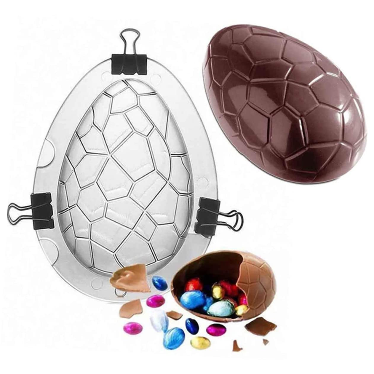 TOPBATHY 15 Juegos De Moldes De Chocolate Moldes Transparentes Para Dulces Moldes De Doble Taza Para De Chocolate Pequeños Plantillas Para Galletas Moldes Para Comida De Pascua
