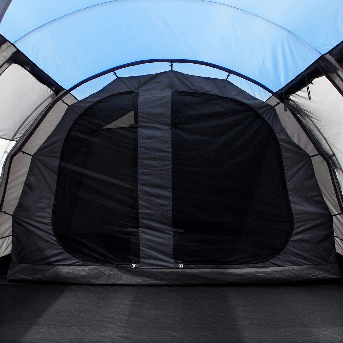 your GEAR Tenda Bora - Tenda a tunnel per 4 o 5 persone, UV 50+, tenda familiare, cabina notte buia, grande soggiorno e finestra, tenda da campeggio impermeabile (5000 mm), altezza alzata, tettoia,