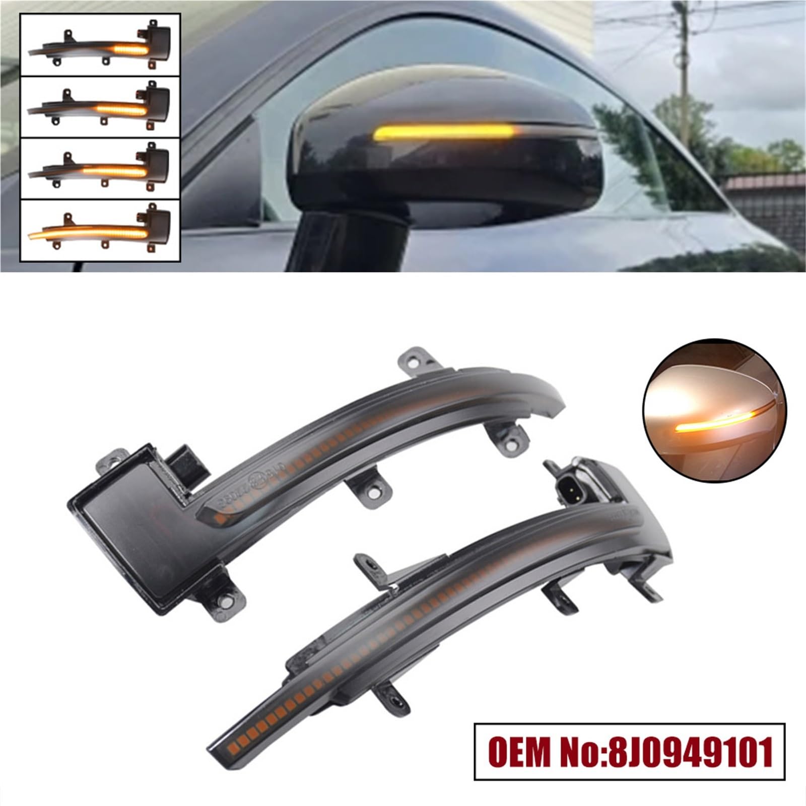 Indicatore Di Direzione Dinamico Per Specchietto Laterale Per Audi TT TTS MK2 8J 2007-2014 TTRS R8