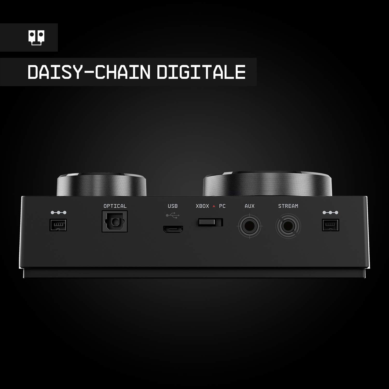 ASTRO Gaming MixAmp PRO TR Amplificatore per Headset da Gaming | 4° Gen, Dolby Audio, Scheda Audio USB, Digital Daisy-Chain, per Xbox Series X|S, Xbox One, PC, Nintendo Switch - Nero/Rosso