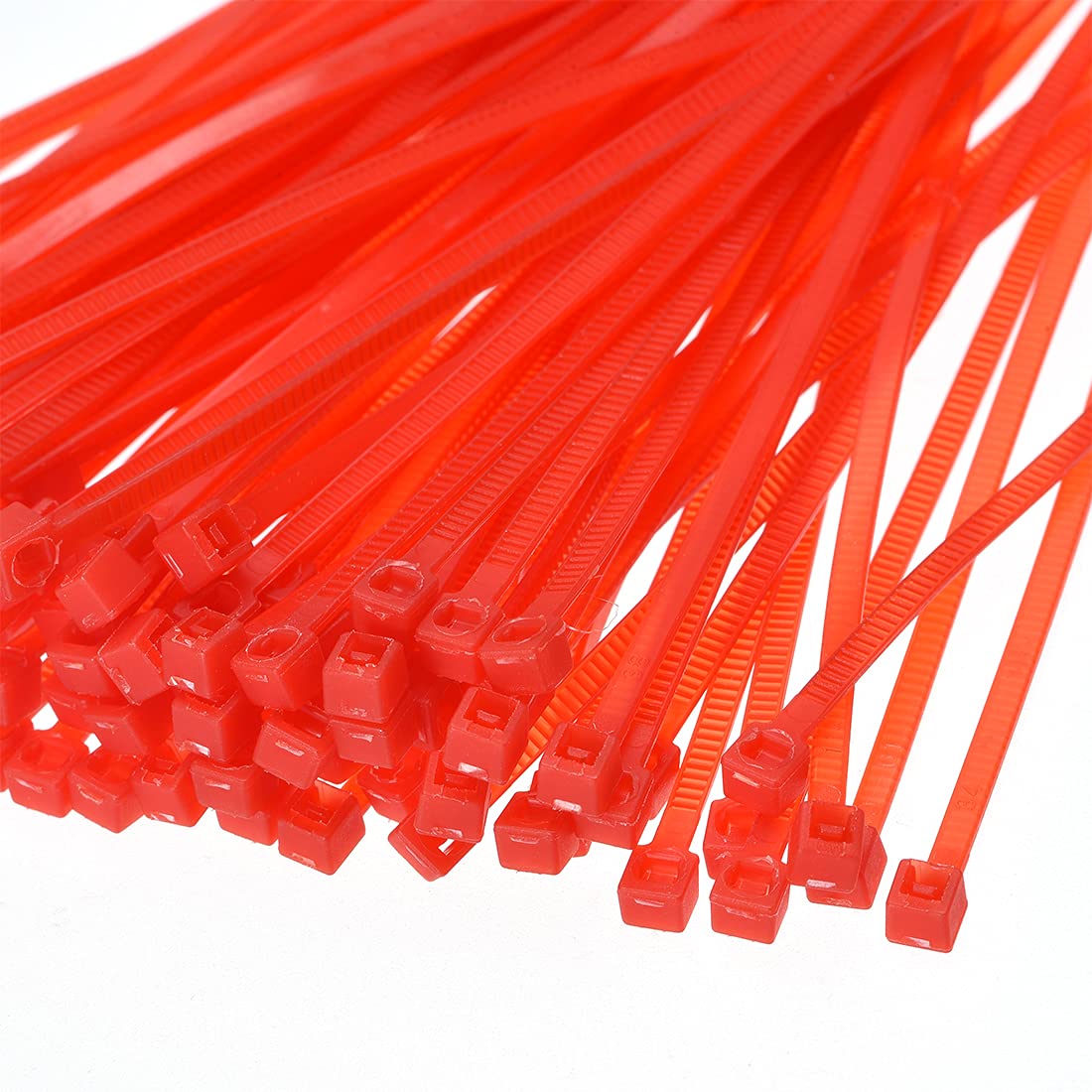100 Bridas de Nailon for Cables de 4 Pulgadas con Cierre automático y 0,09 Pulgadas de Ancho(Red)