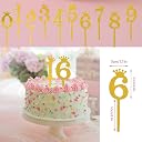 Rinkle Trendz Acrylic Cake Topper Numbers for Birthday | Anniversary | Celebrations - Golden Color gallery image