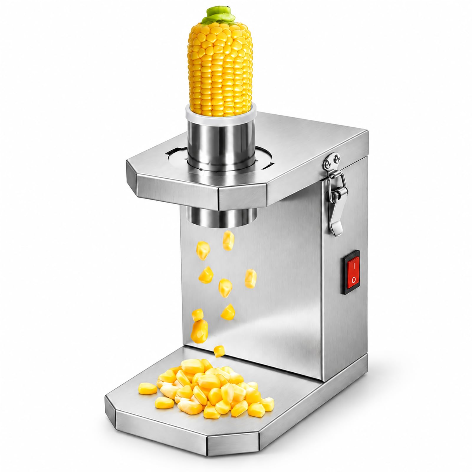 Macchina per sgranare il mais, 220 V, apertura da 6,5 cm, acciaio inox
