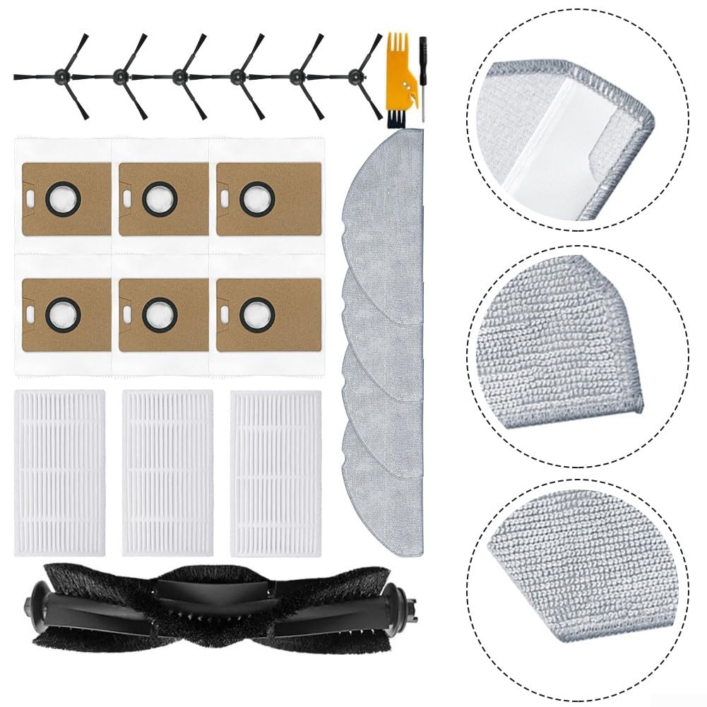 Sacchetti di ricambio per aspirapolvere, compatibili con robot Tapo RV30 Max Plus/RV20 Max Plus, 3,3 l, grande capacità, accessori per la pulizia dei pavimenti