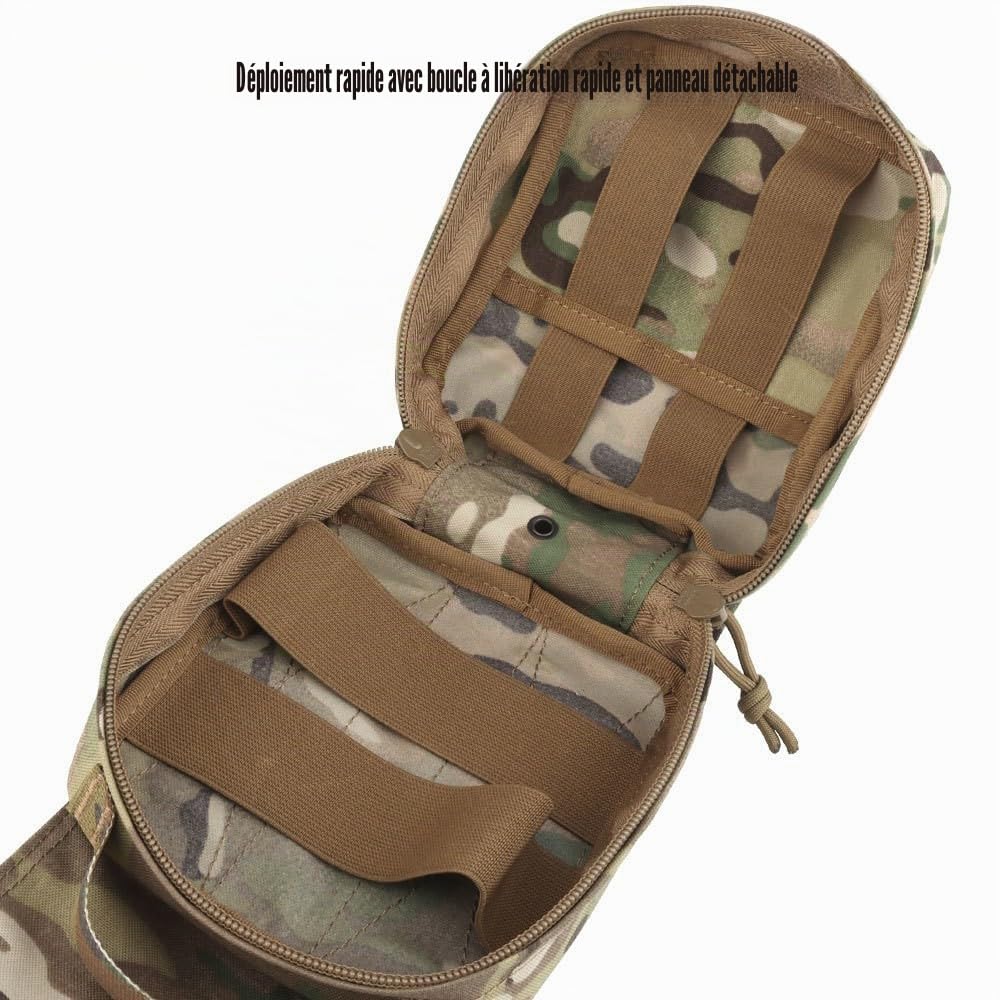 ACEXIER Pochette Tactique IFAK à déploiement Rapide, Pochette de Premiers Soins médicaux, Panneau déchirable Port Quotidien de Survie, sécurité, Sport de Plein air, randonnée, Sac de Chasse