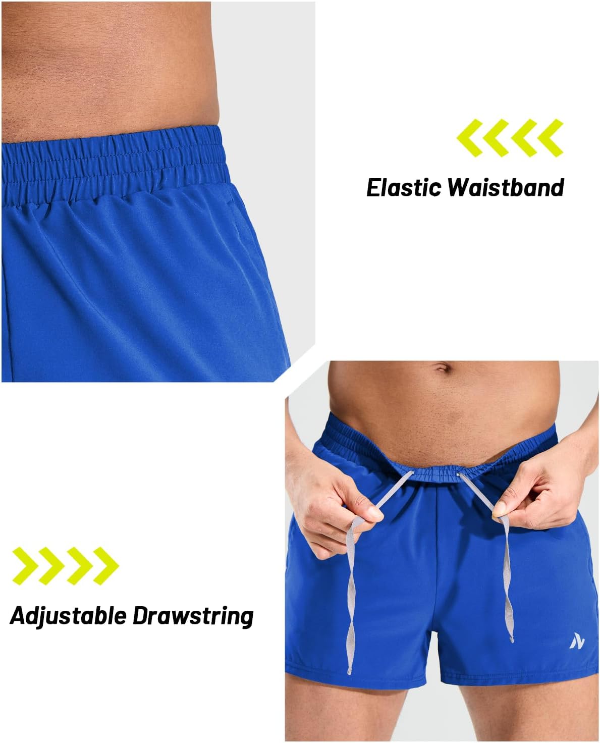 Nepest Men's 3" Running Short with Liner Quick Dry Lightweight Athletic Workout Gym Shorts with Zipper Pocket - Image 3