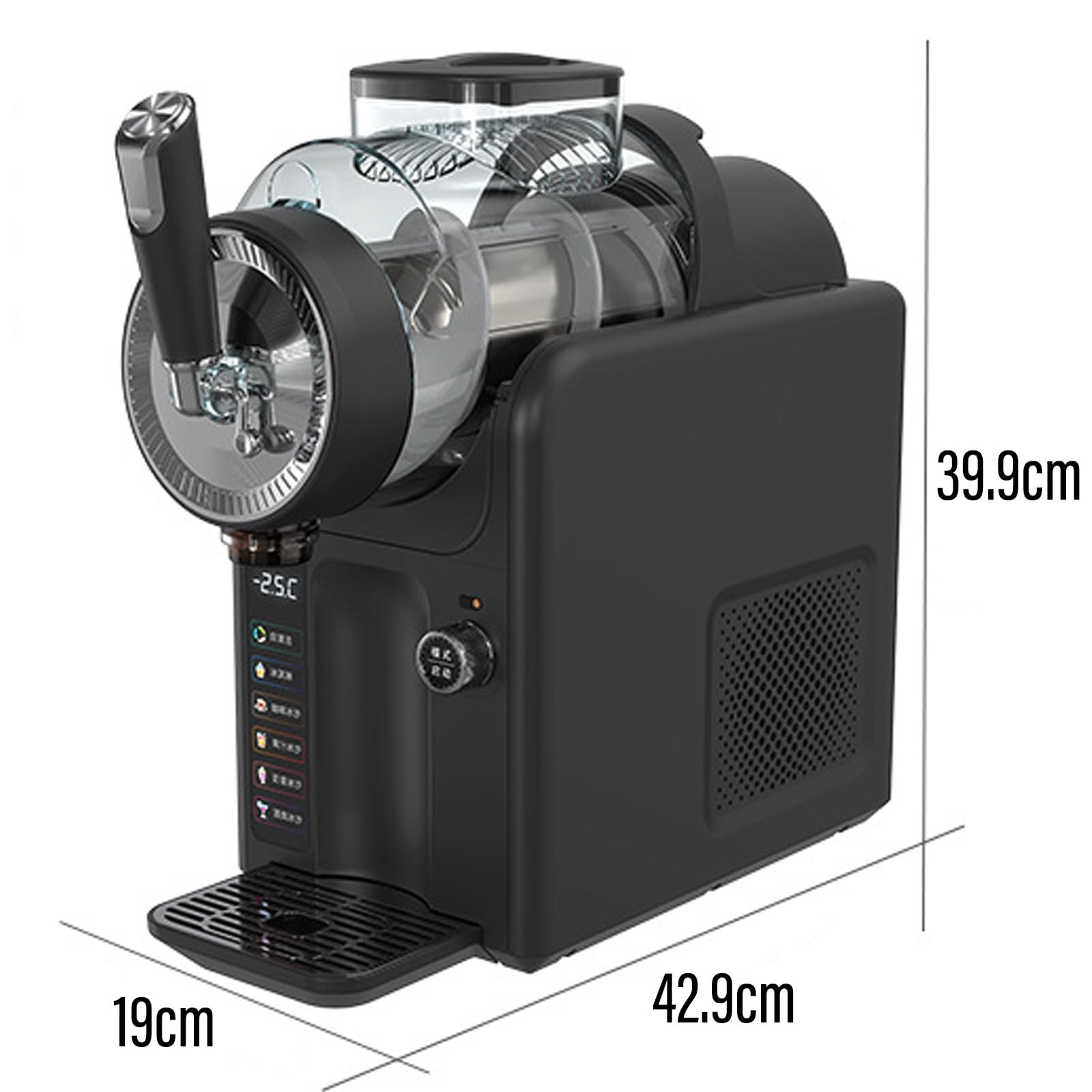 Macchina per granite 2-in-1 per casa, senza precongelamento, porta-coni incluso