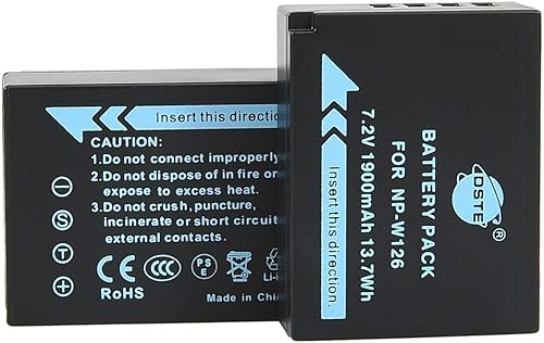 Miniatura 2 de DSTE® 2X NP-W126 NP-W126S - Batería de iones de litio de repuesto para Fujifilm Finepix HS30 HS30EXR HS33EXR HS50EXR X-A1 X-E1 X-E2 X-E2S X-M1 X-PRO