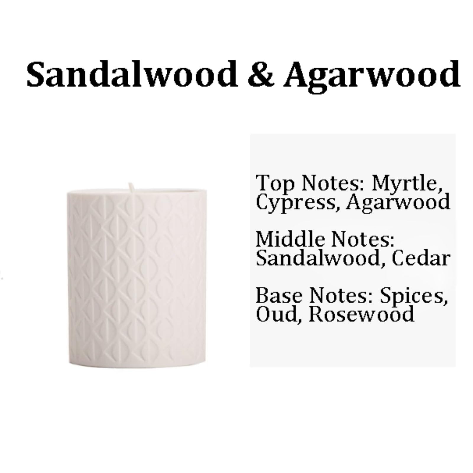 Duftkerze, Keramik-Kerzen im Glas, weiß, wiederverwendbar, Aromatherapie, Heimduft, mehrfarbig(Sandalwood Agarwood)