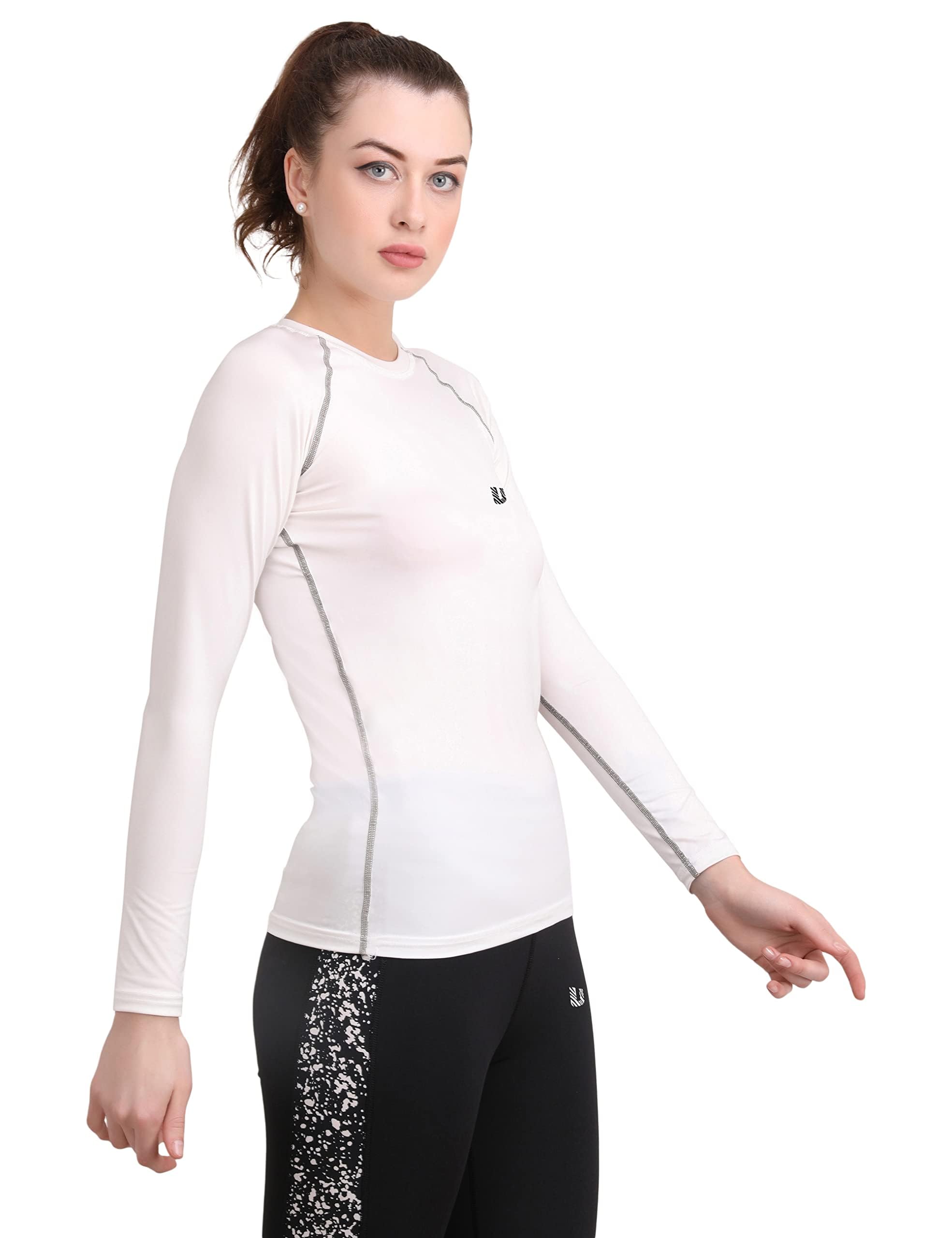 womens compression top t-shirt for gym sports yoga swimming running full sleeve