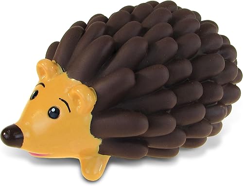 DolliBu Hedgehog Bath Buddy Squirter - Juguete de baño de hedgehog flotante de goma de erizo marrón, divertido juego de agua para niños pequeños,