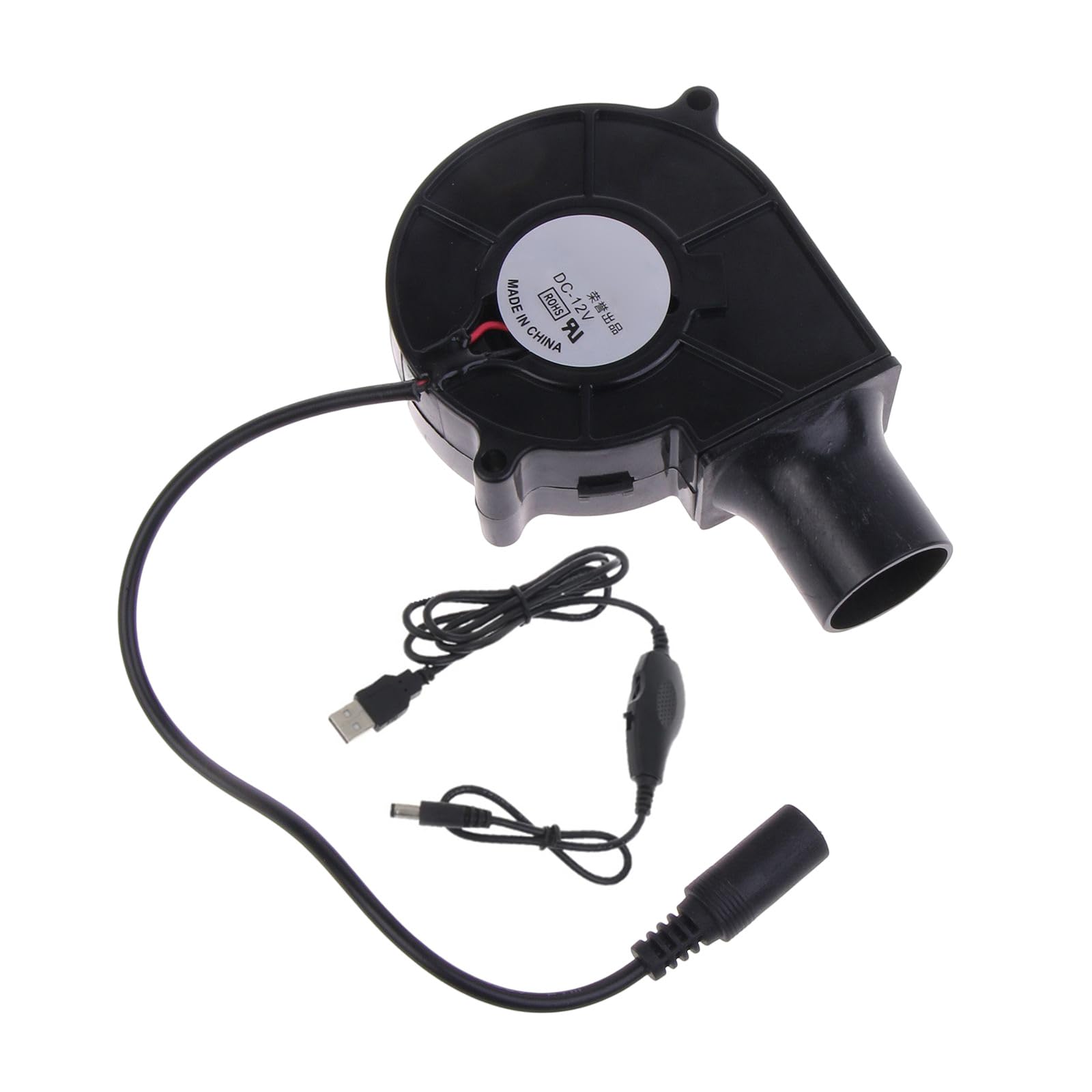 Apglsxy 75Mm Blower Fan With Usb Speed Controllers For Server Rack Cabinet Data Center Cooling Forging Bbq Equipment Adjustable Cooling Fan