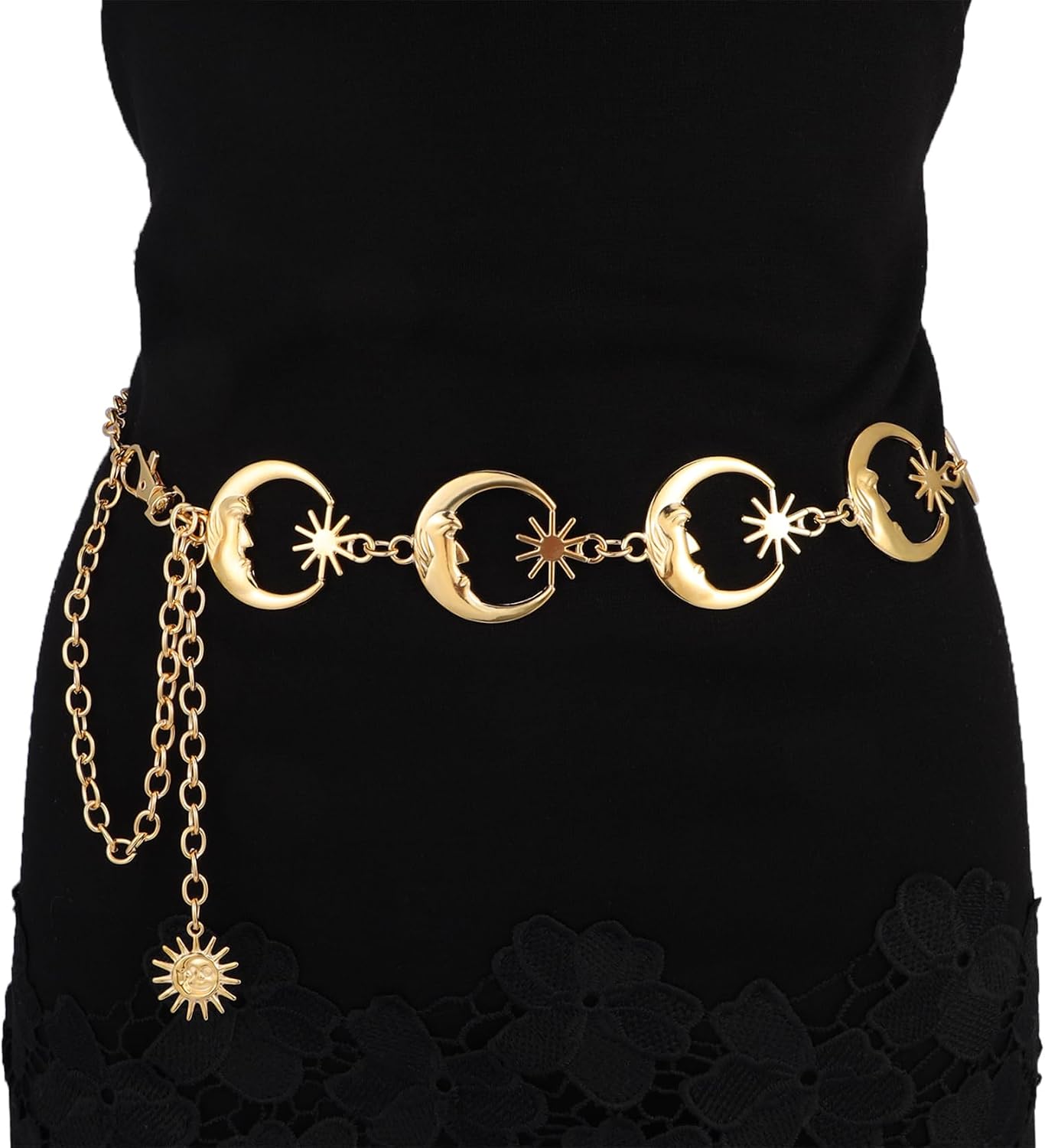 Ceinture Chaîne Métal Réglable Pour Femmes - Style Y2K Punk Pour Robes, Jeans, Tenues Tendance