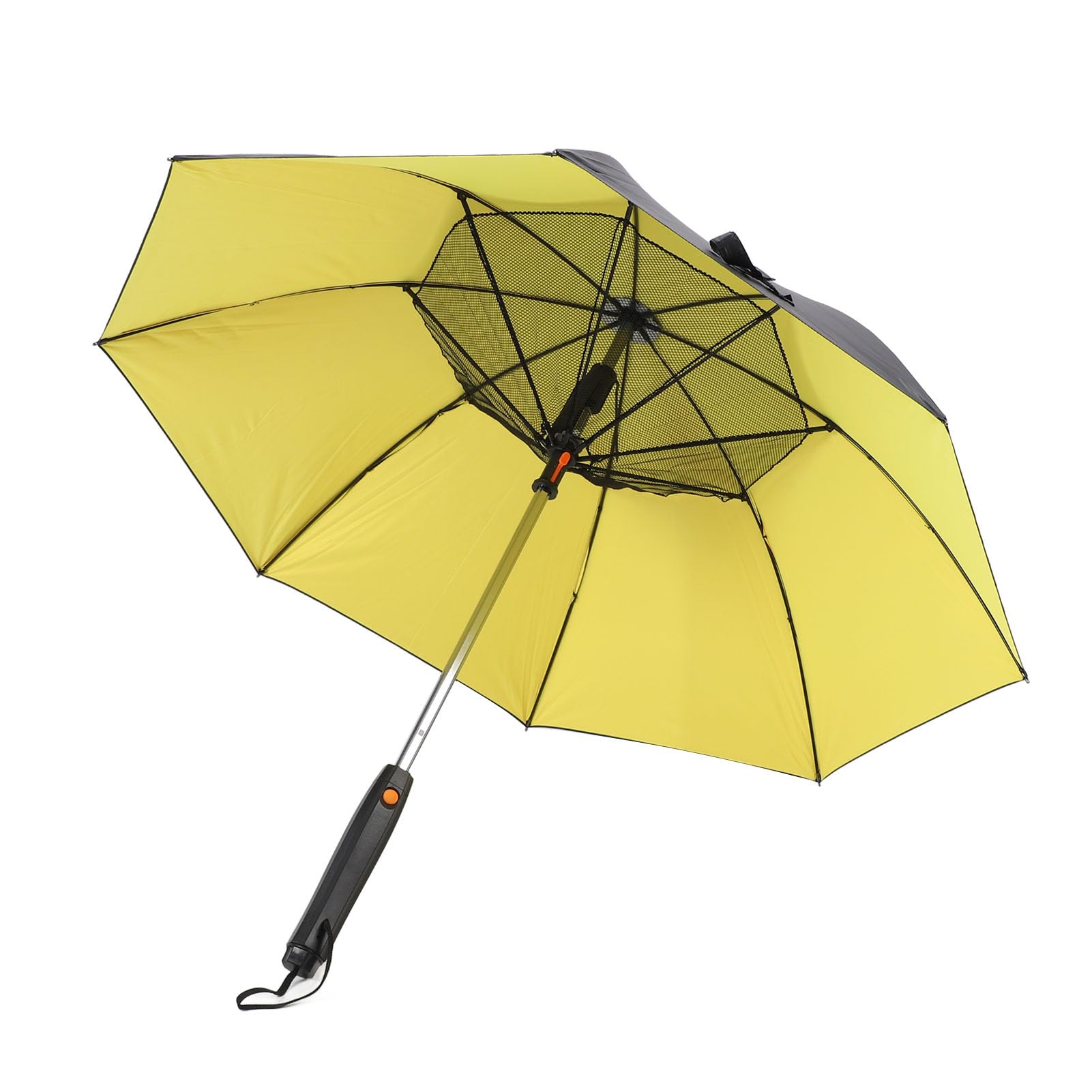 UV Blocking Umbrella with Fan and Mist Spray, 3 in 1 8 Ribs Portable Sun Rain Umbrella Cooling UV Umbrella with Personal Cooling Fan for Hot Summer,