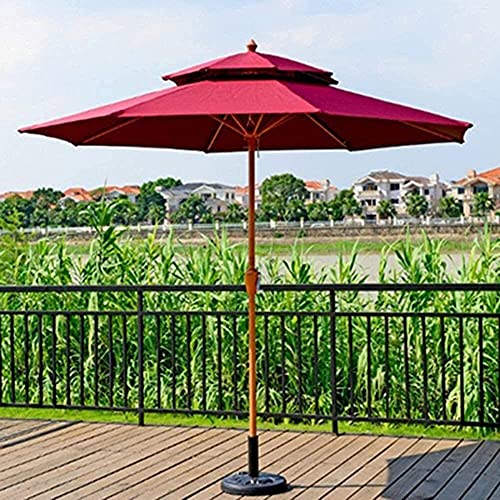 Parasol de jardín de 2.7m CLSDRZC con manivela y protección impermeable 2