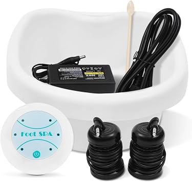 Ionic Foot Bath Detox Machine, Portable Ionic Foot Spa at Home Detox, Ionic Detox Foot Bath Spa Machine for Home Use Beauty Club Salon, Regain Health & Vitality with Basin