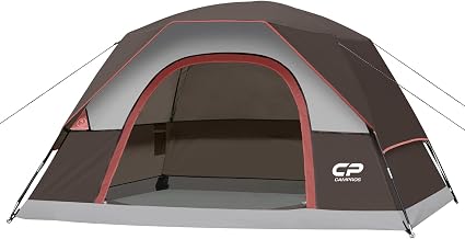 CAMPROS CP Tents for Camping 2/4/6 Person Tent Waterproof Windproof Double Layer Camping Tent, Easy Setup Dome Tent with Large Mesh Windows & Wider Door for Outdoor Camping & Hiking