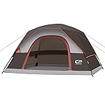 CAMPROS CP 4 Person Tent, Dome Tents for Camping with Rainfly, Waterproof Camping Tent Easy Set Up, Portable Family Tent with Large Mesh Window & Carry Bag for Outdoor Hiking