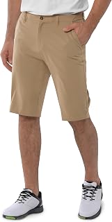 Men's Golf Shorts Dry Fit, Lightweight Quick Dry Golf Stretch Shorts with Pockets 11" Inseam for Travel Casual